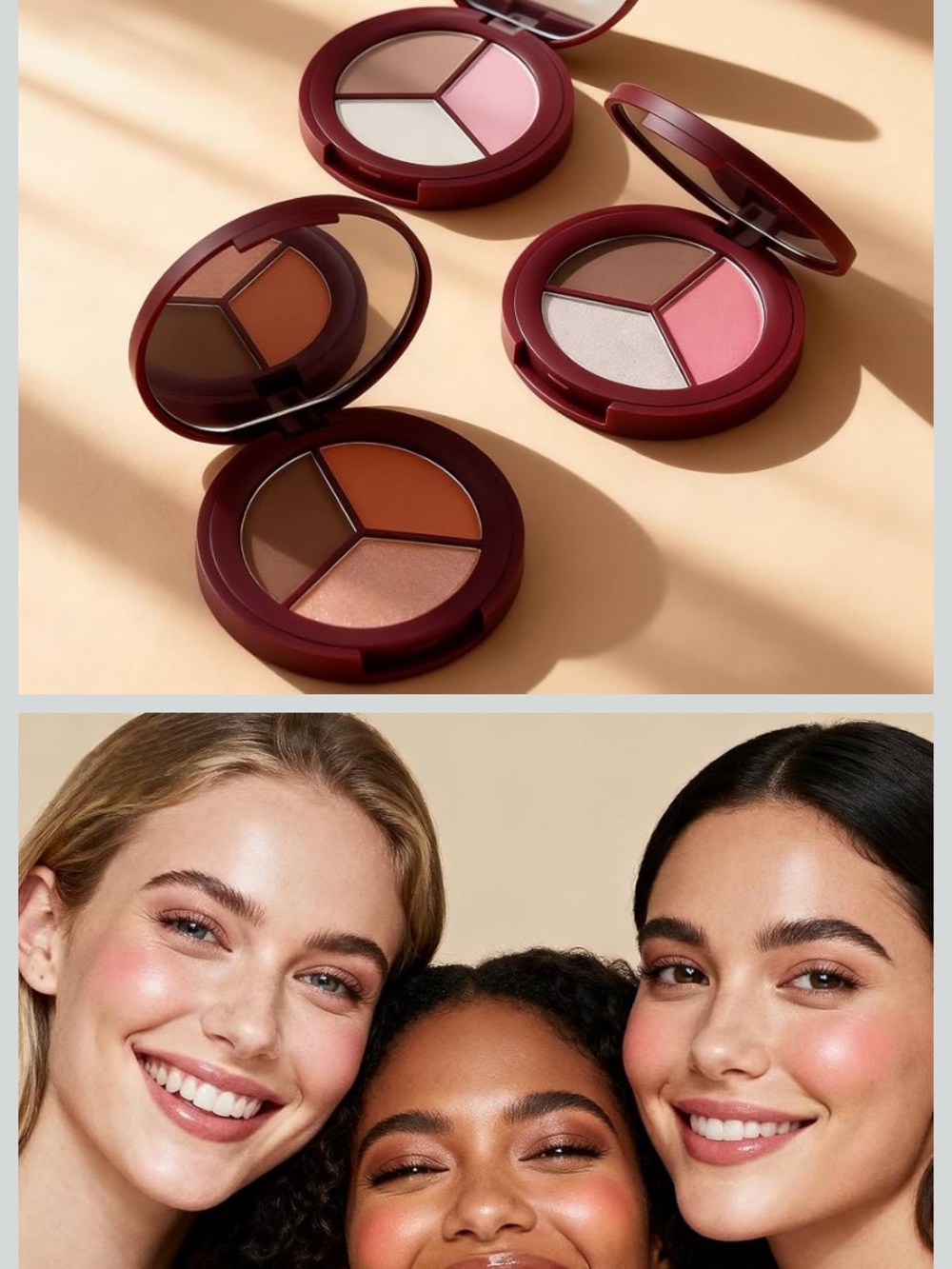 Color Nymph 3-in-1 Makeup Palette Blush Contour Highlighter with Mirror - Picture 6 of 6
